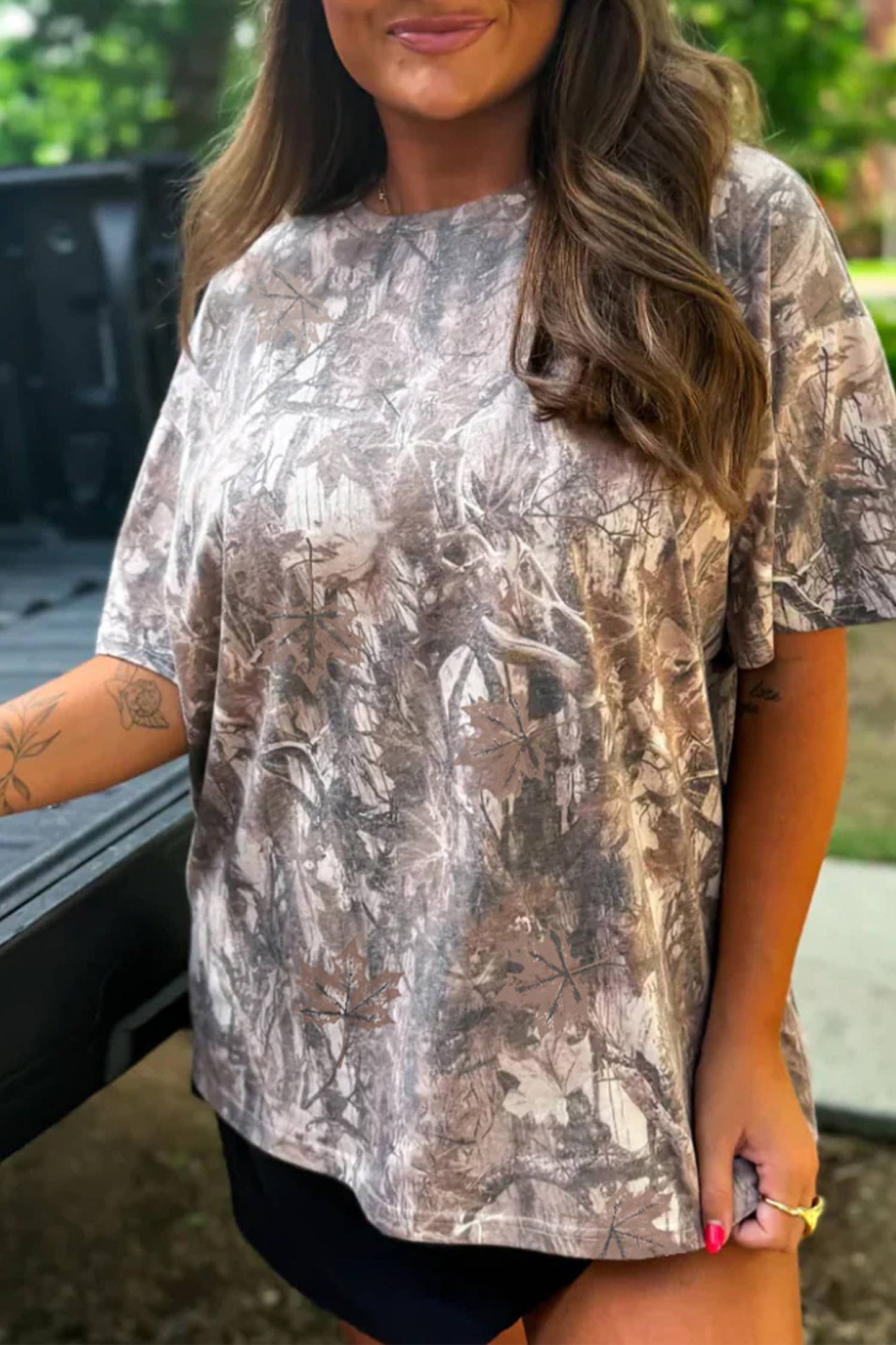 Dark Camo Oversized Tee