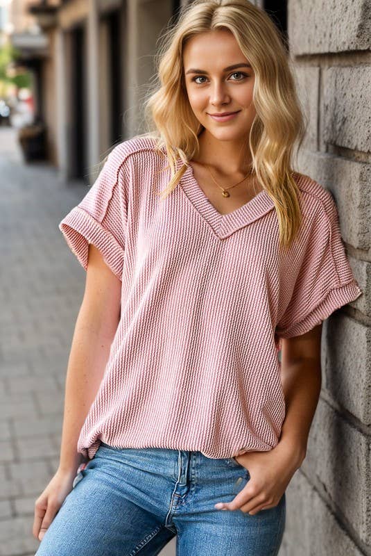 Ribbed Top Exposed Seam