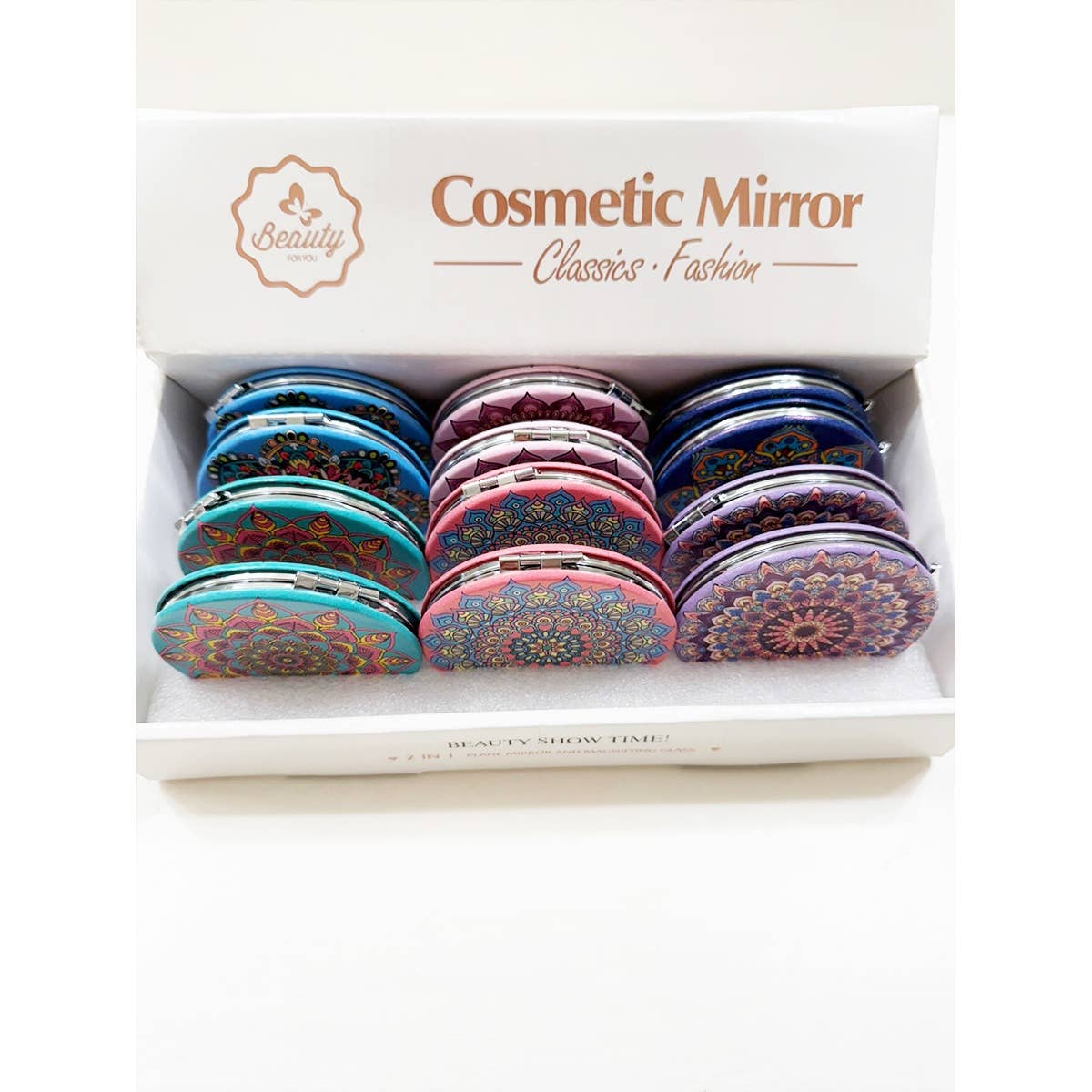 Mandala Double Sided Circle Cosmetic Mirror