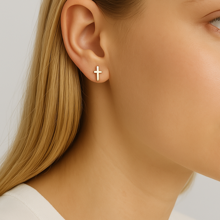 Cross Stud Earrings