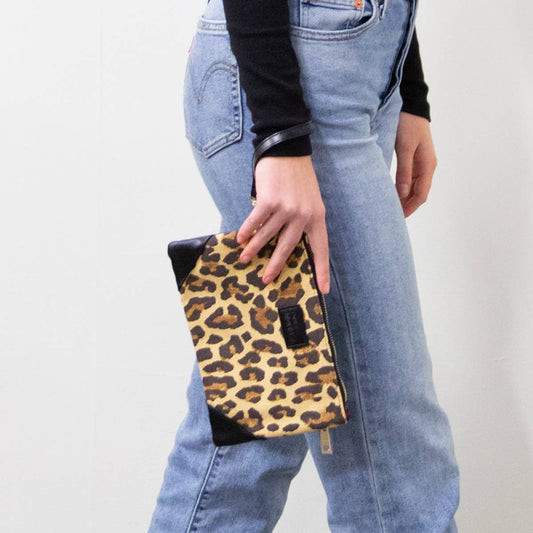 Leopard Print Wristlet