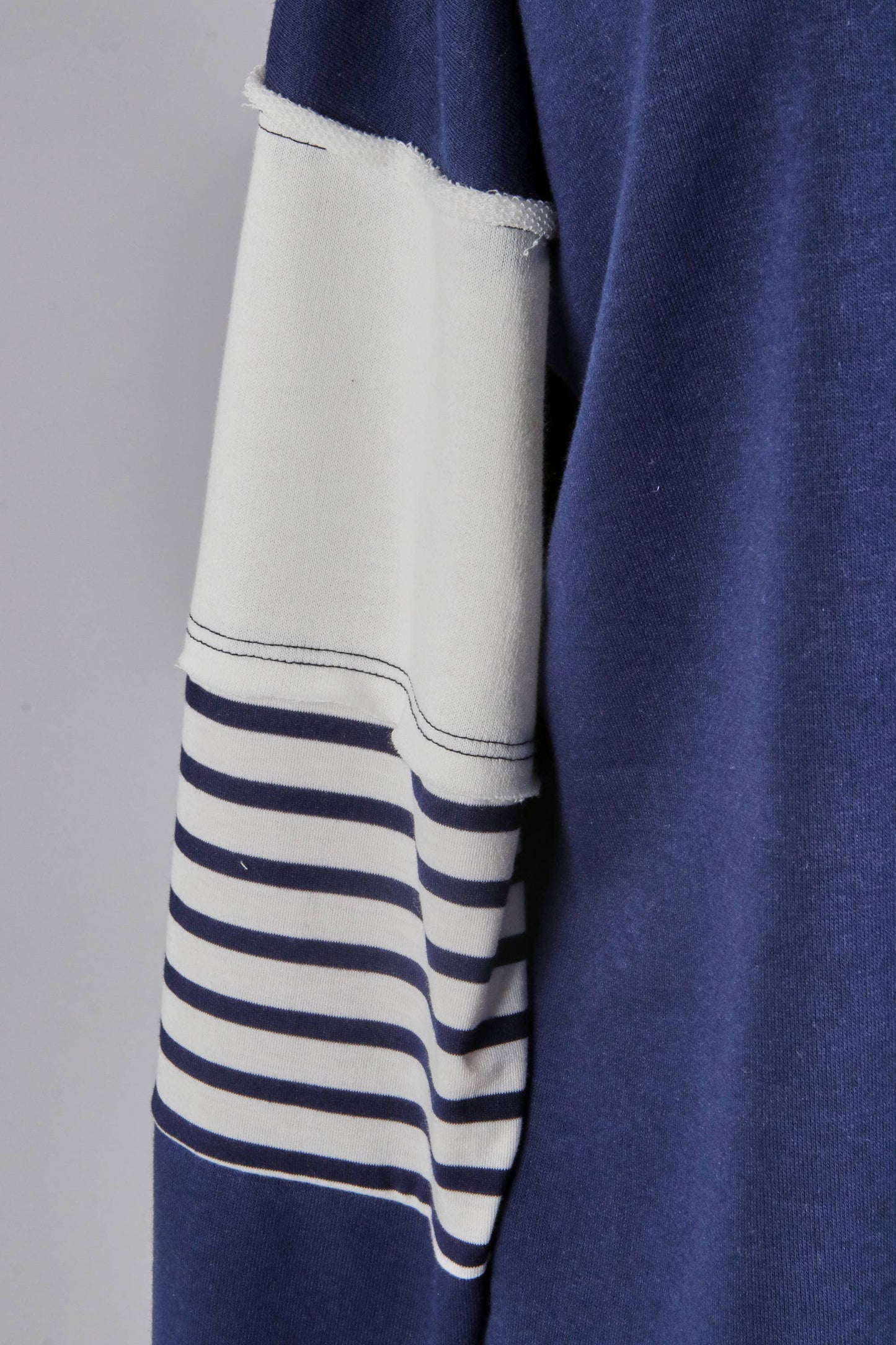 Varsity navy/white top