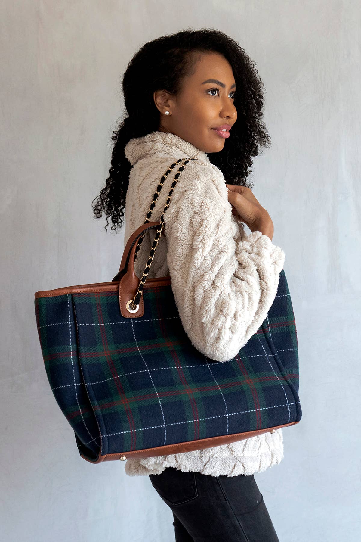 Cow print oversized tote bag