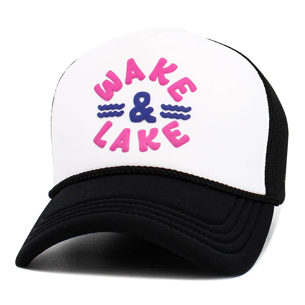 WAKE & LAKE Mesh Back Trucker Hat