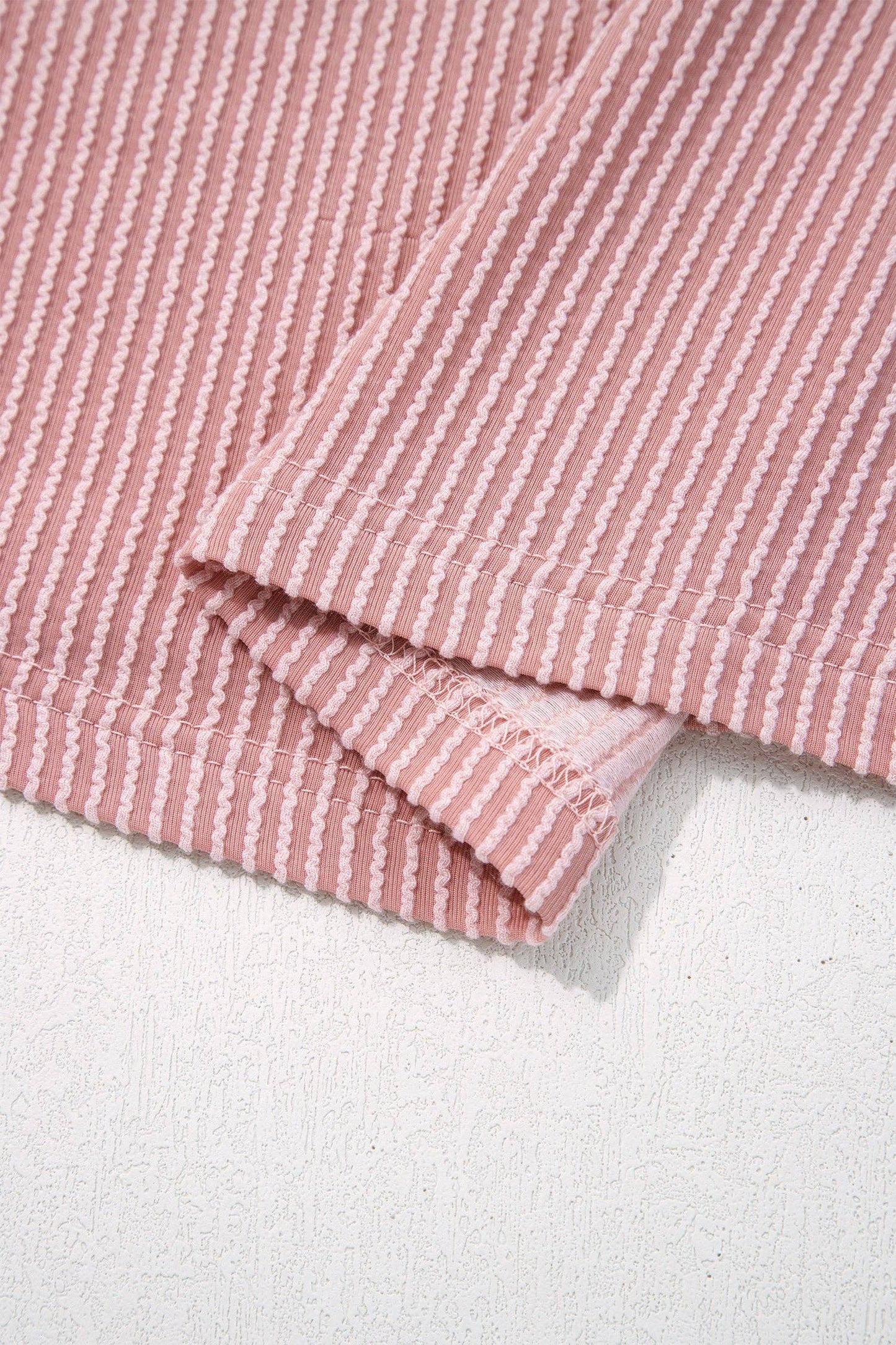 Mauve Frilled Neckline Ruffled Sleeve Plus