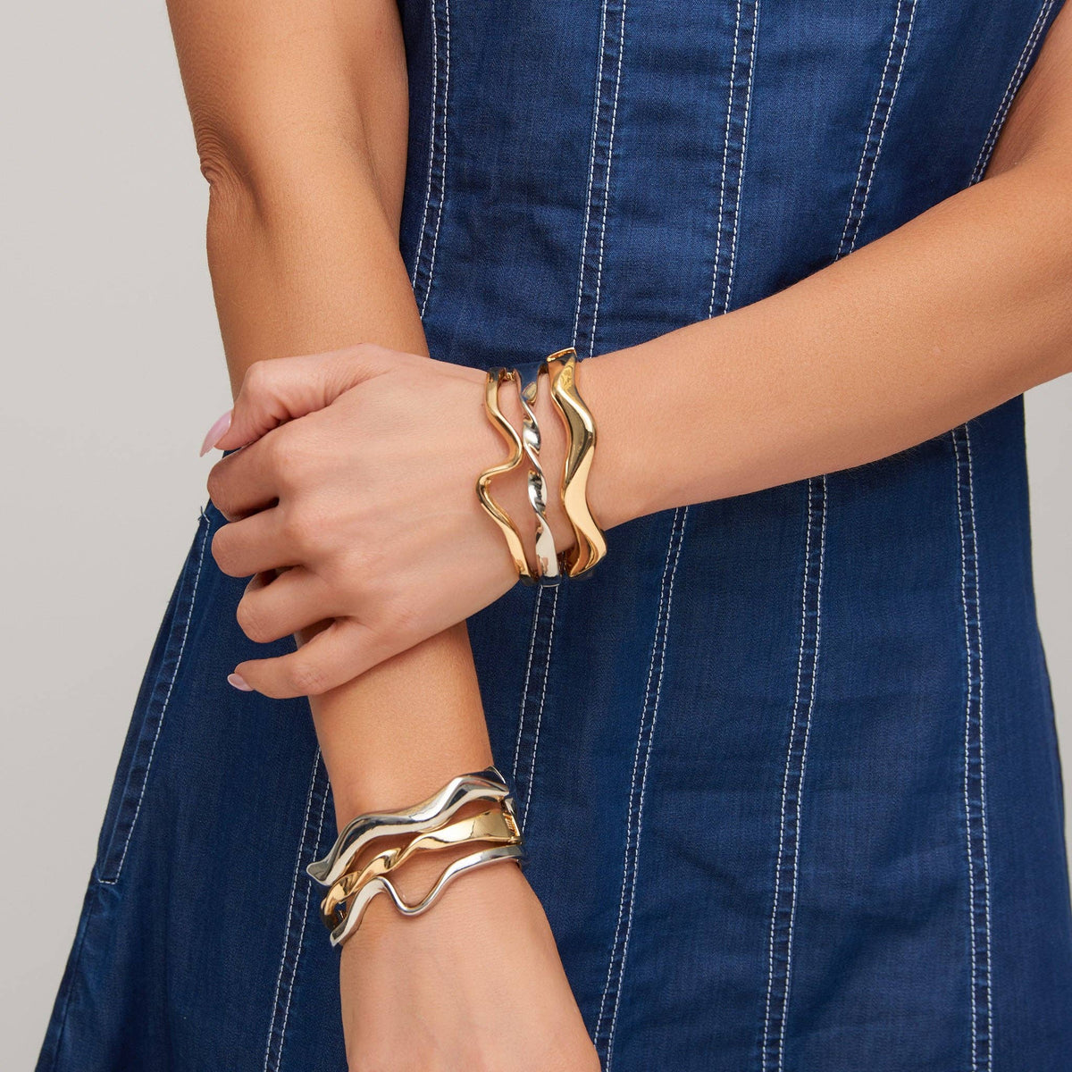 Twisted Hinged Cuff Bracelet