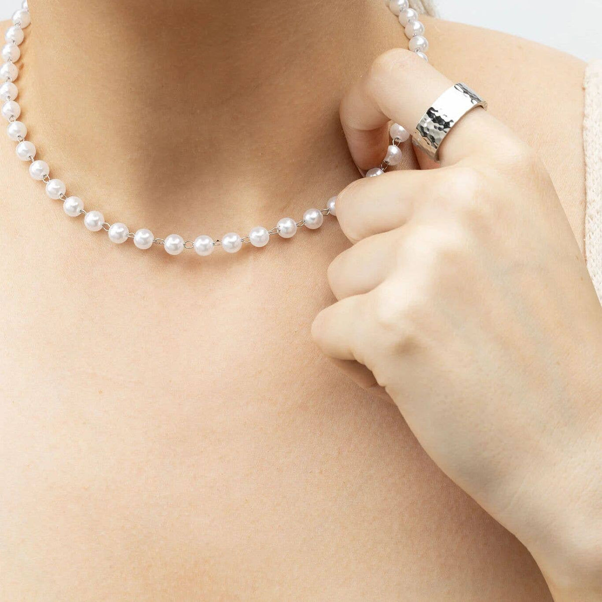 18K Gold PVD Glass Pearl