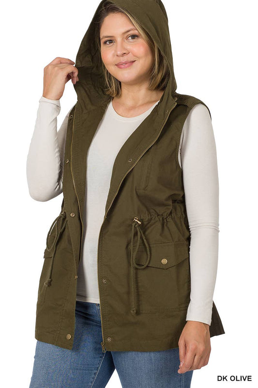 Zenana Utility Vest Plus Size