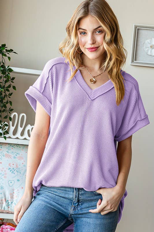 Ribbed Top Exposed Seam
