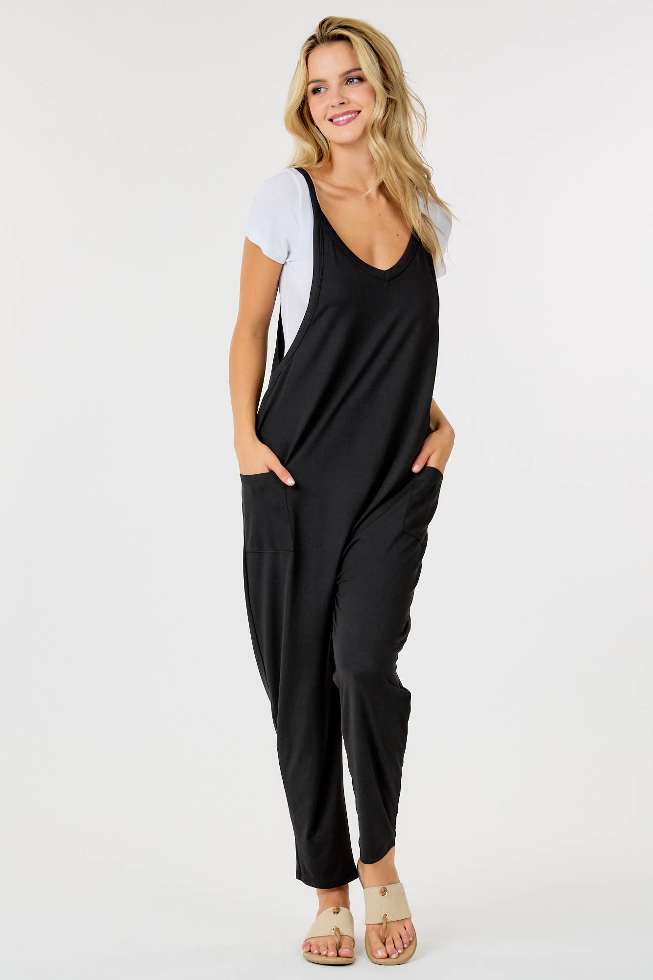Black Sleeveless Jumpsuit