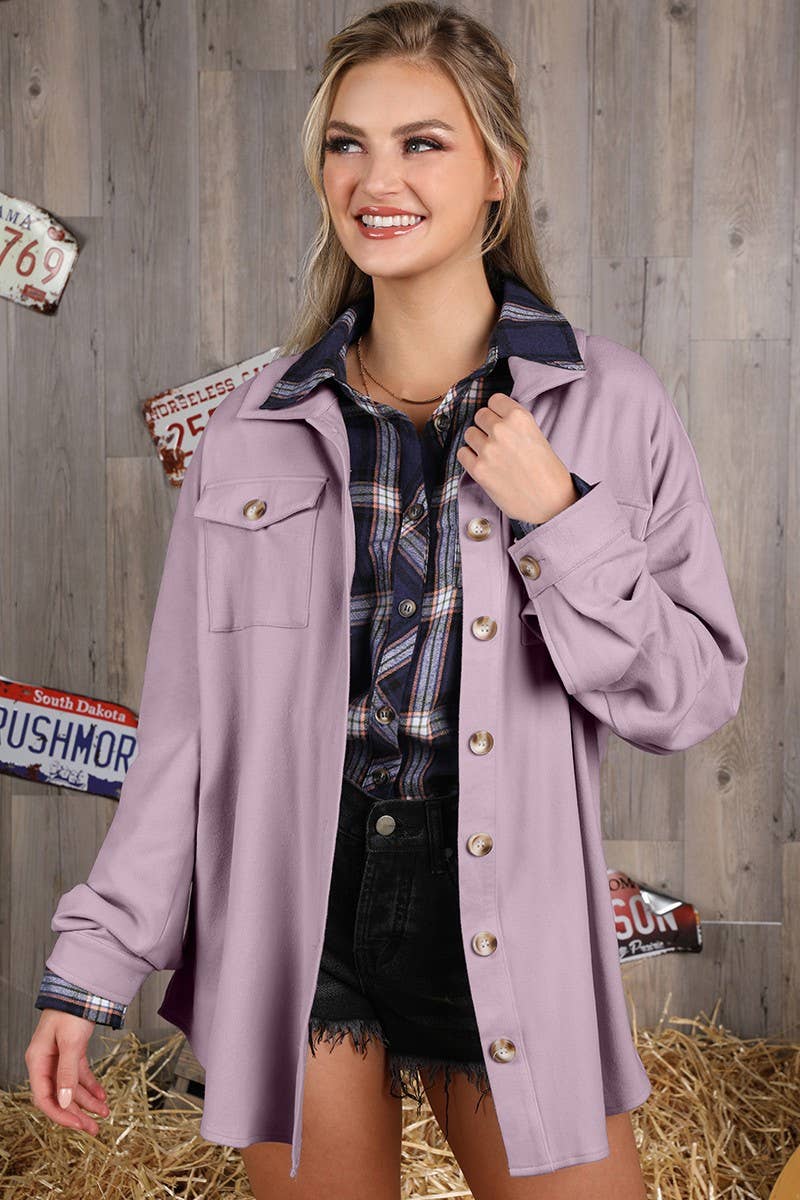 Mauve/Brown super soft oversized jacket