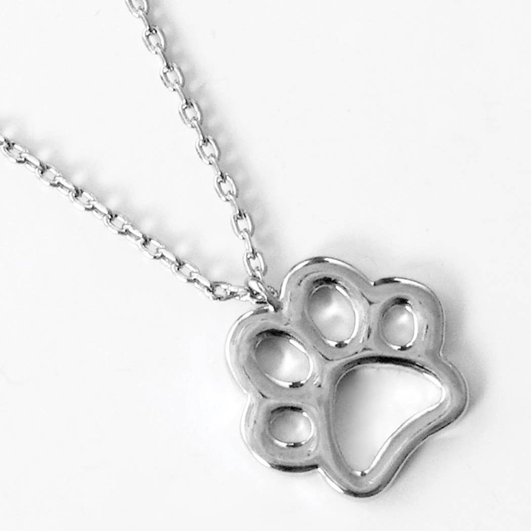 Gold-Dipped Paw Necklace