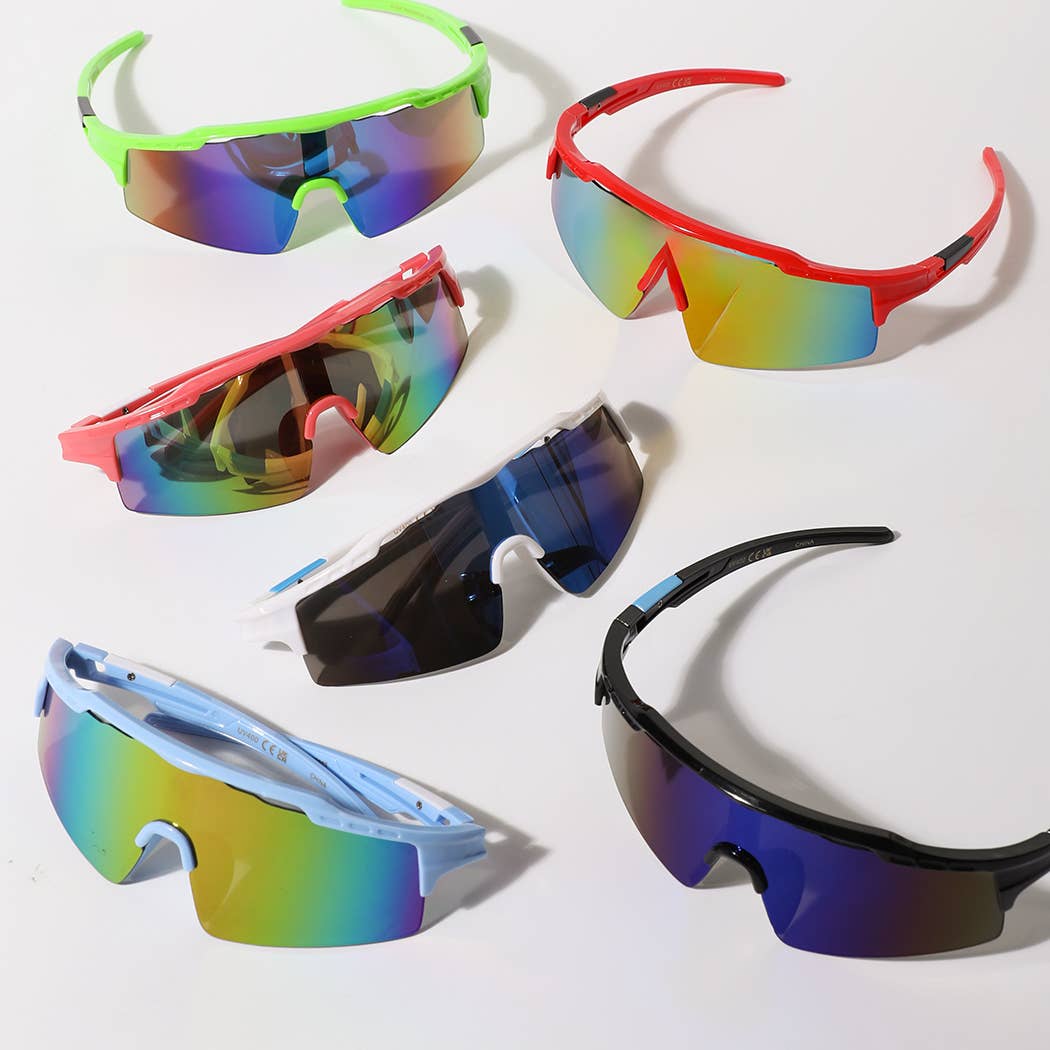 Sport Wraparound Shield Sunglasses
