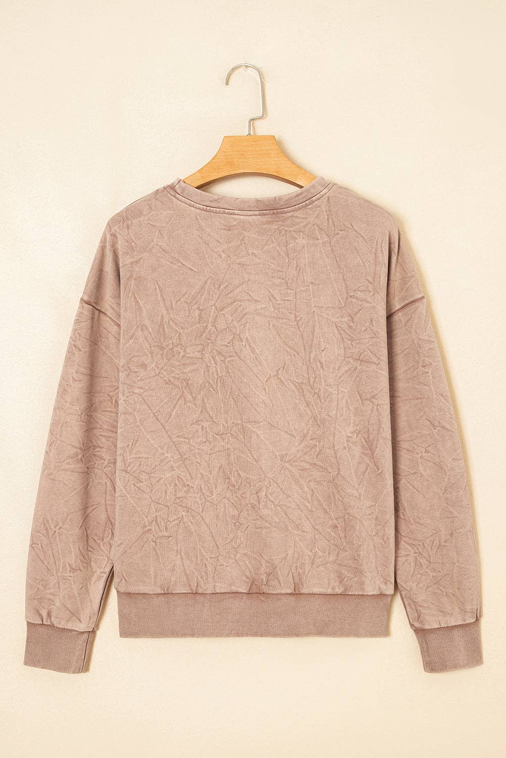 Saved by grace Letter Embroidery Mineral Wash Sweatshirt