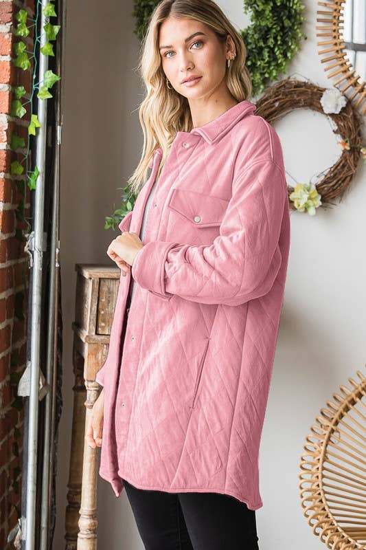 Long dusty rose jacket
