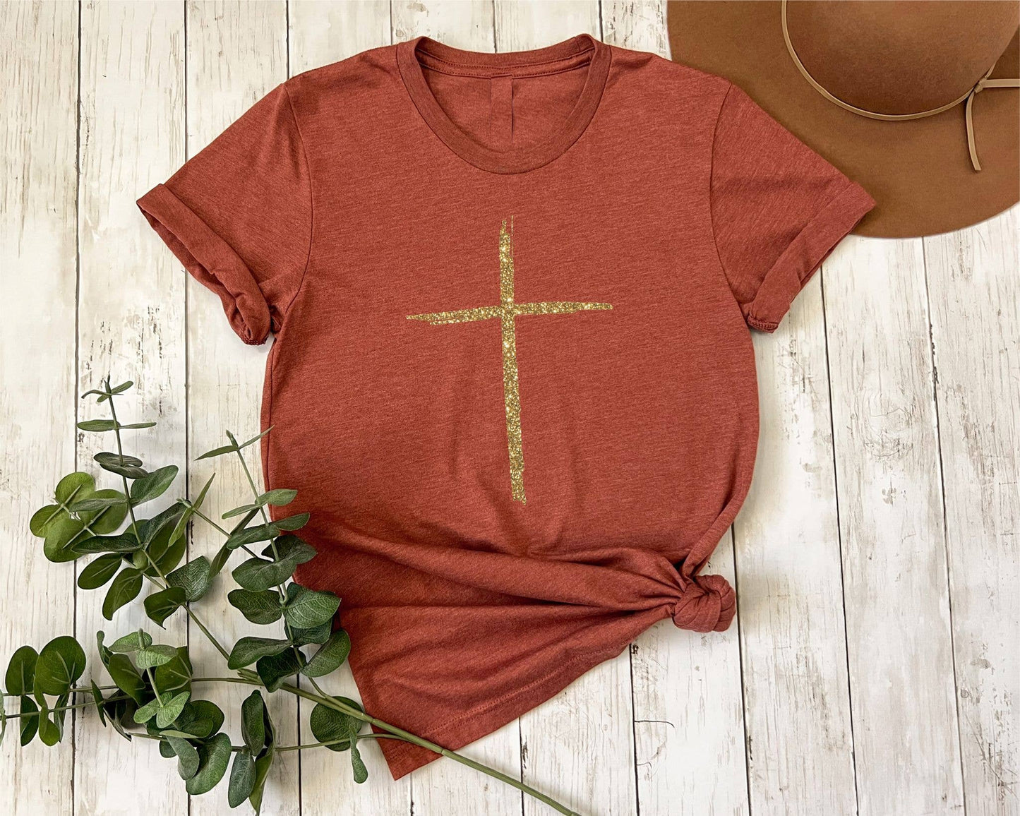 Gold Cross Faith Tee