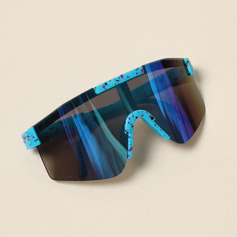 Kid's Paint Splatter Wrap Around Sunglasses