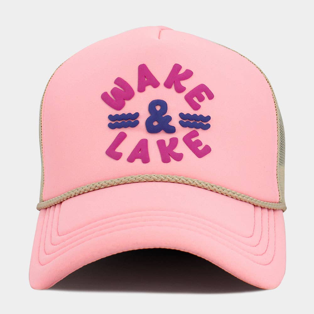 WAKE & LAKE Mesh Back Trucker Hat