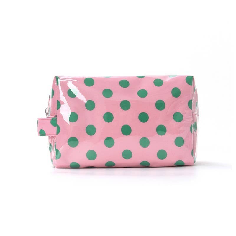 Polka Dot waterproof makeup pouch