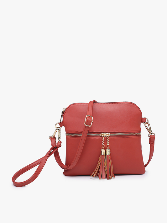 Double Zip Crossbody Bag/Wristlet