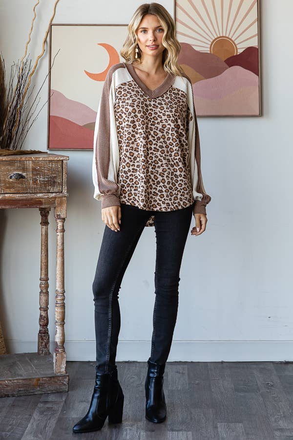 Animal Print Pullover Top
