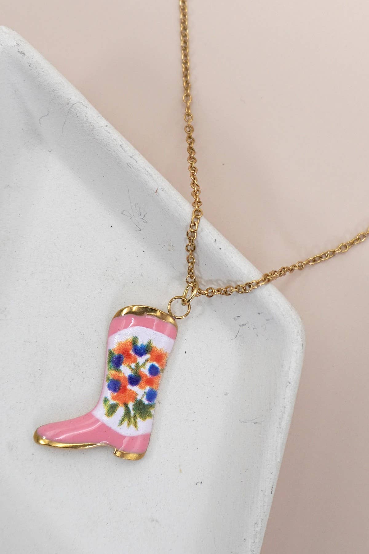 Vintage Painted Necklace