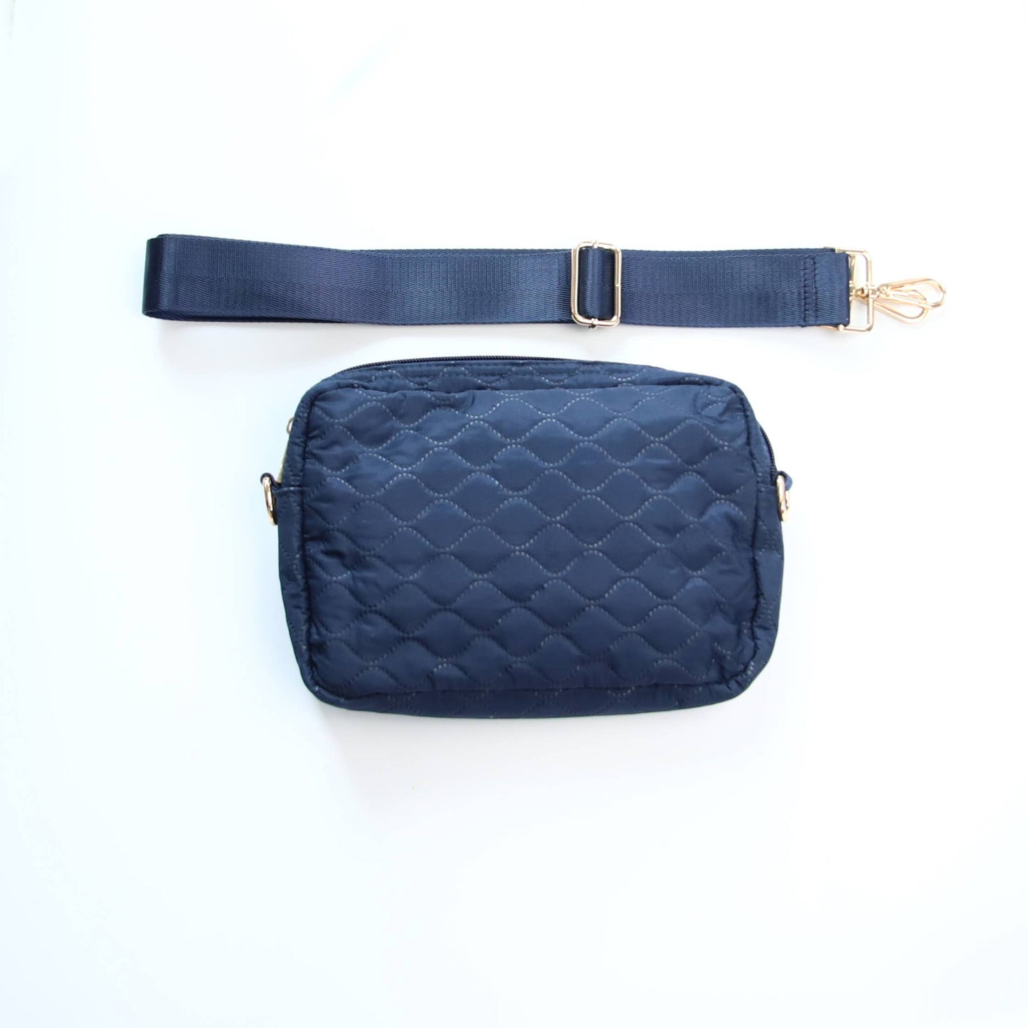 Sophie Quilted Crossbody - Navy