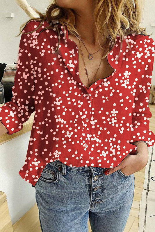 Red Dot Loose Shirt