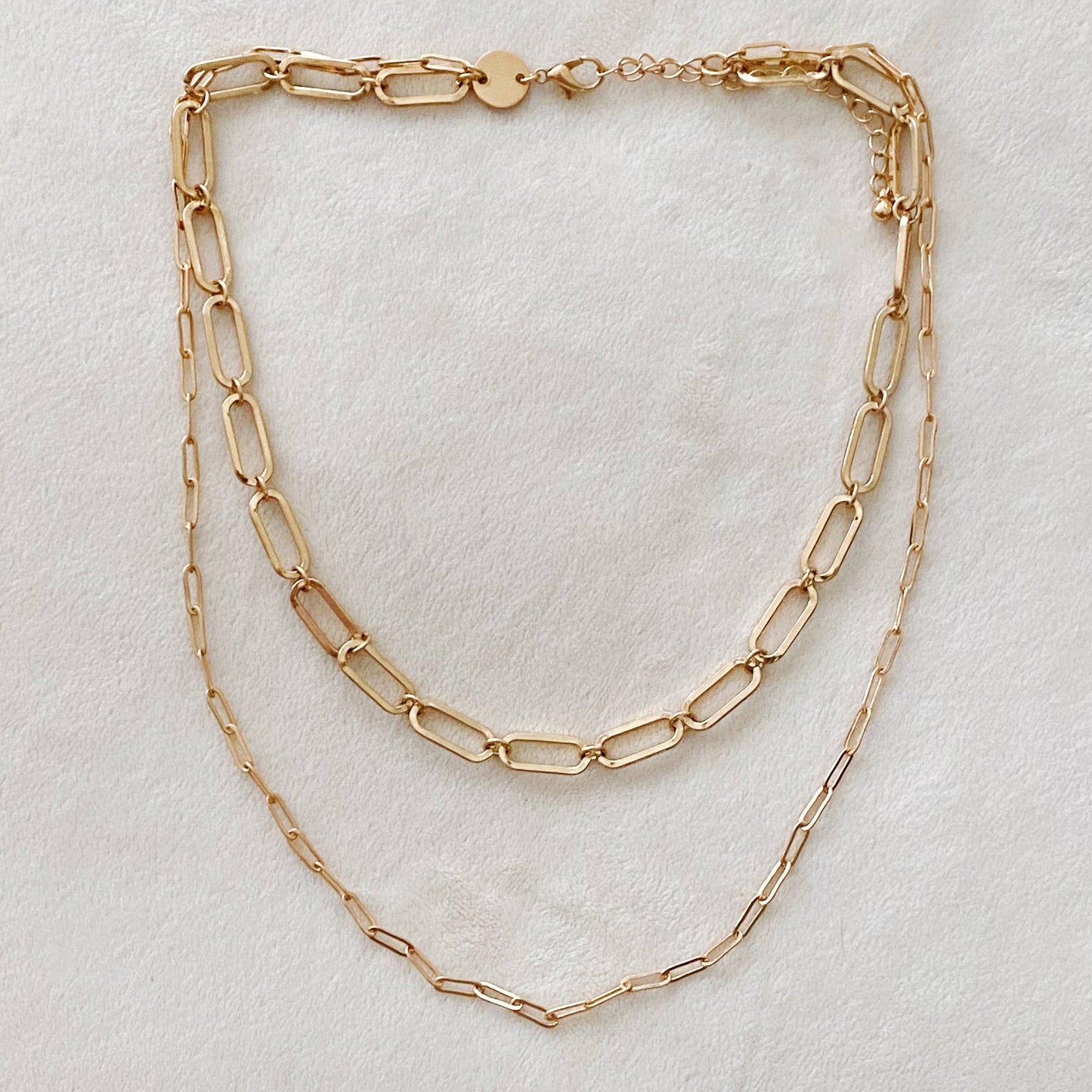 Big & Small Double Chain Link Necklace