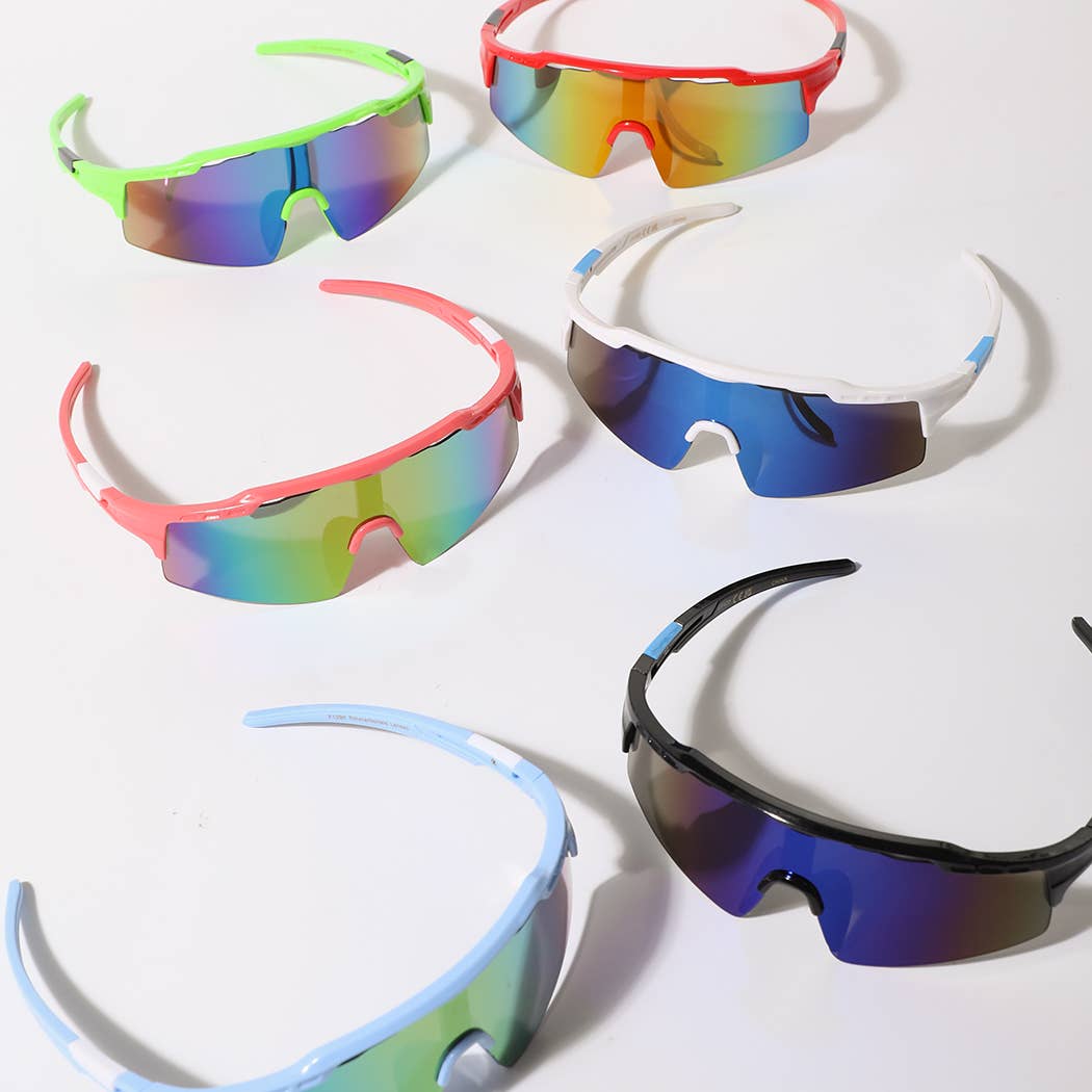 Sport Wraparound Shield Sunglasses