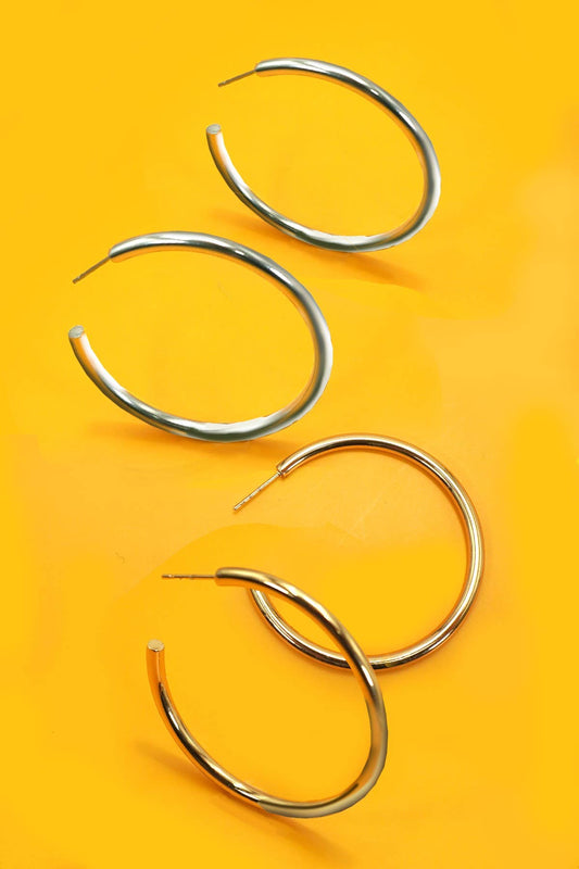 18K Stainless Steel Tarnish Free Waterproof Hoop
