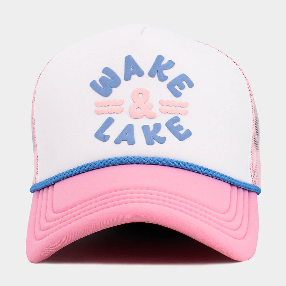 WAKE & LAKE Mesh Back Trucker Hat