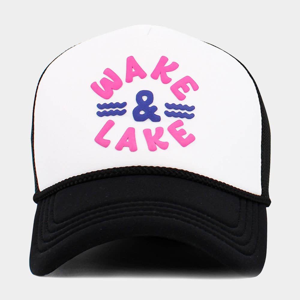 WAKE & LAKE Mesh Back Trucker Hat