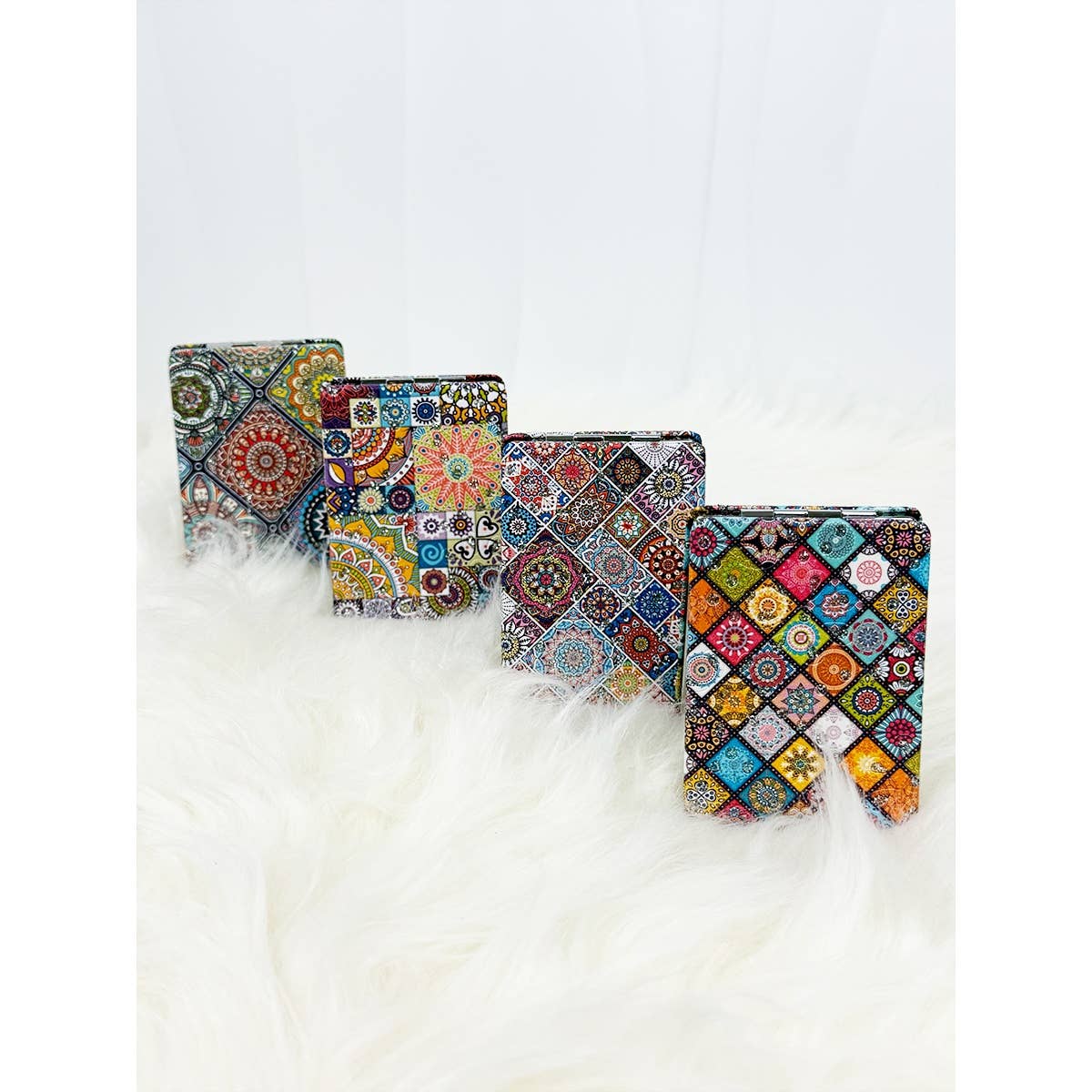 Mixed Pattern Double Sided Square Cosmetic Mirror