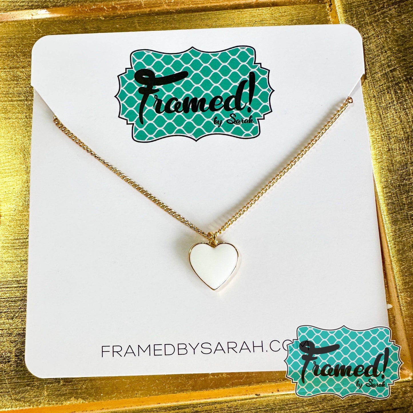 White Heart Necklace