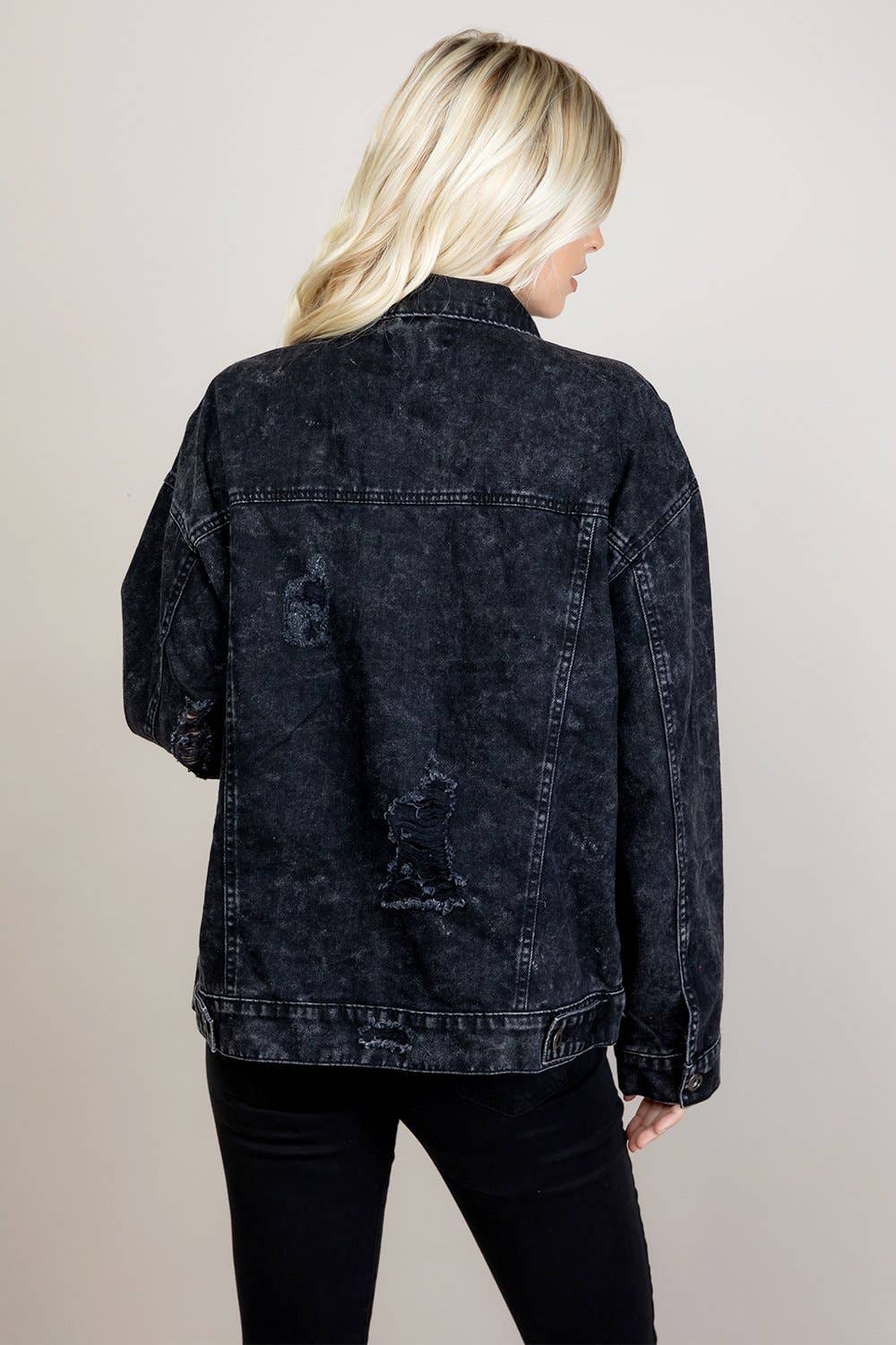 Destroyed Oversize Denim Jacket