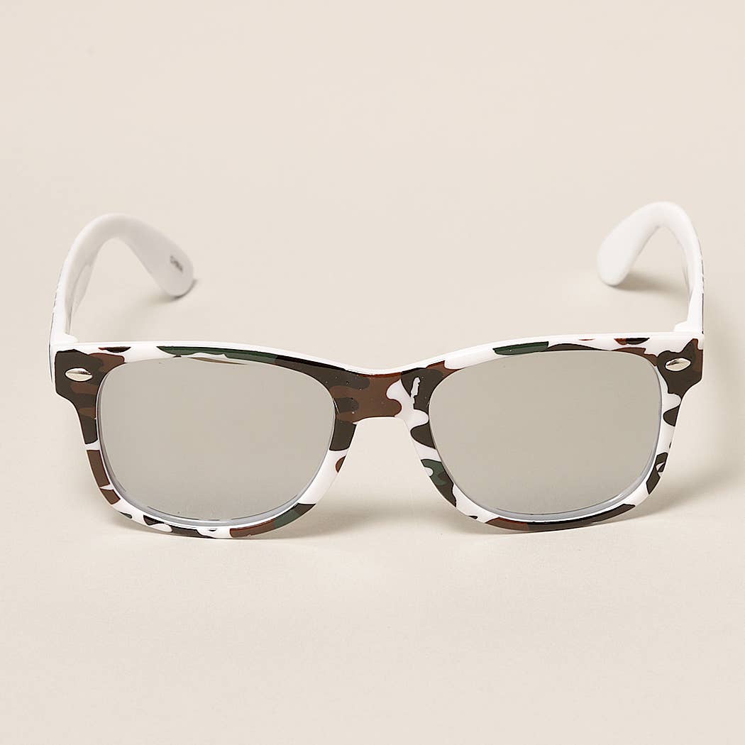 Kids Trendy Camo Pattern Sunglasses