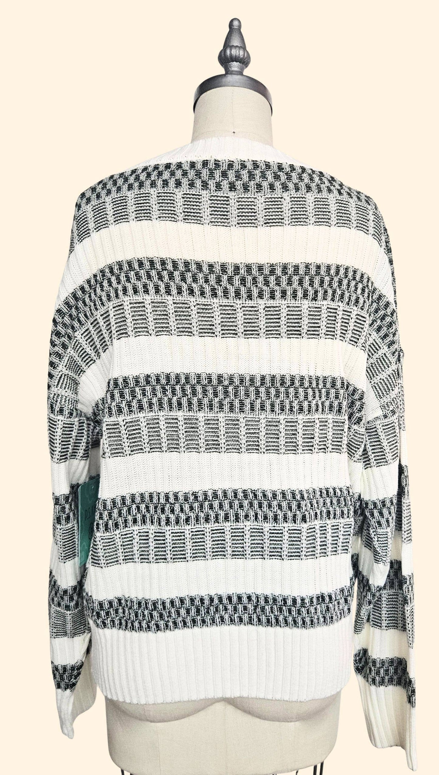 Olive striped sweater