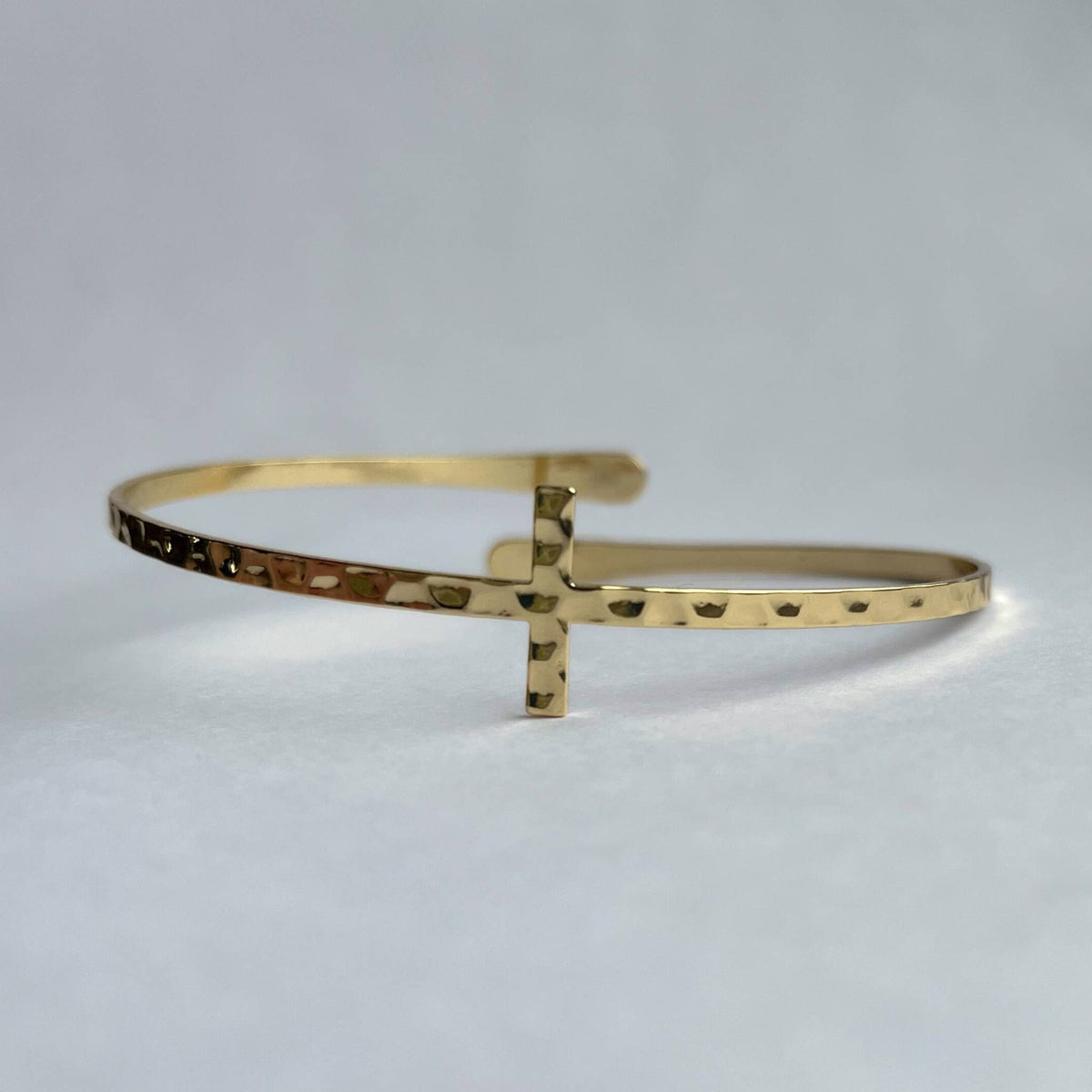 Terra Inspirational Cross Bangle Bracelet