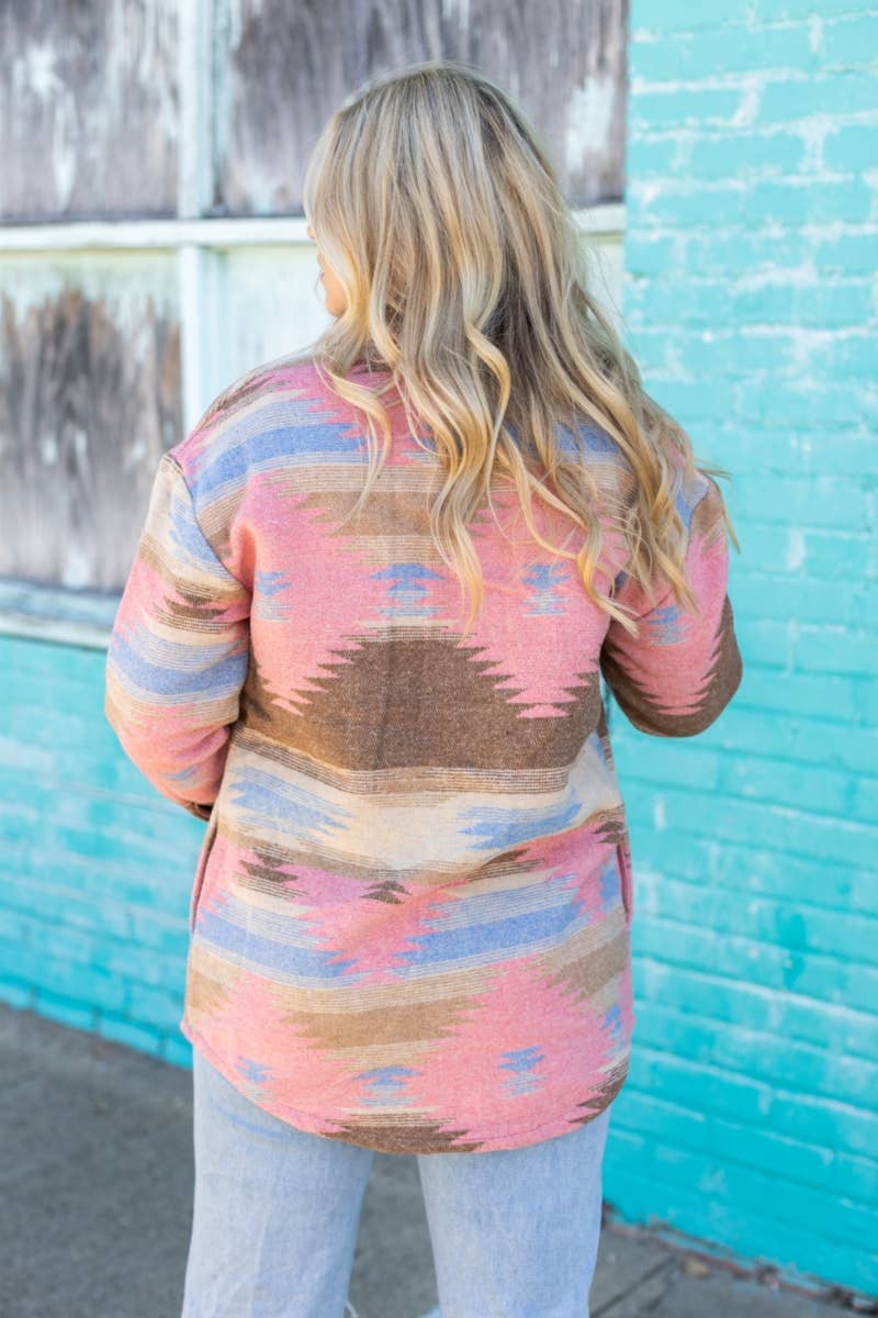 Pink western aztec jacket