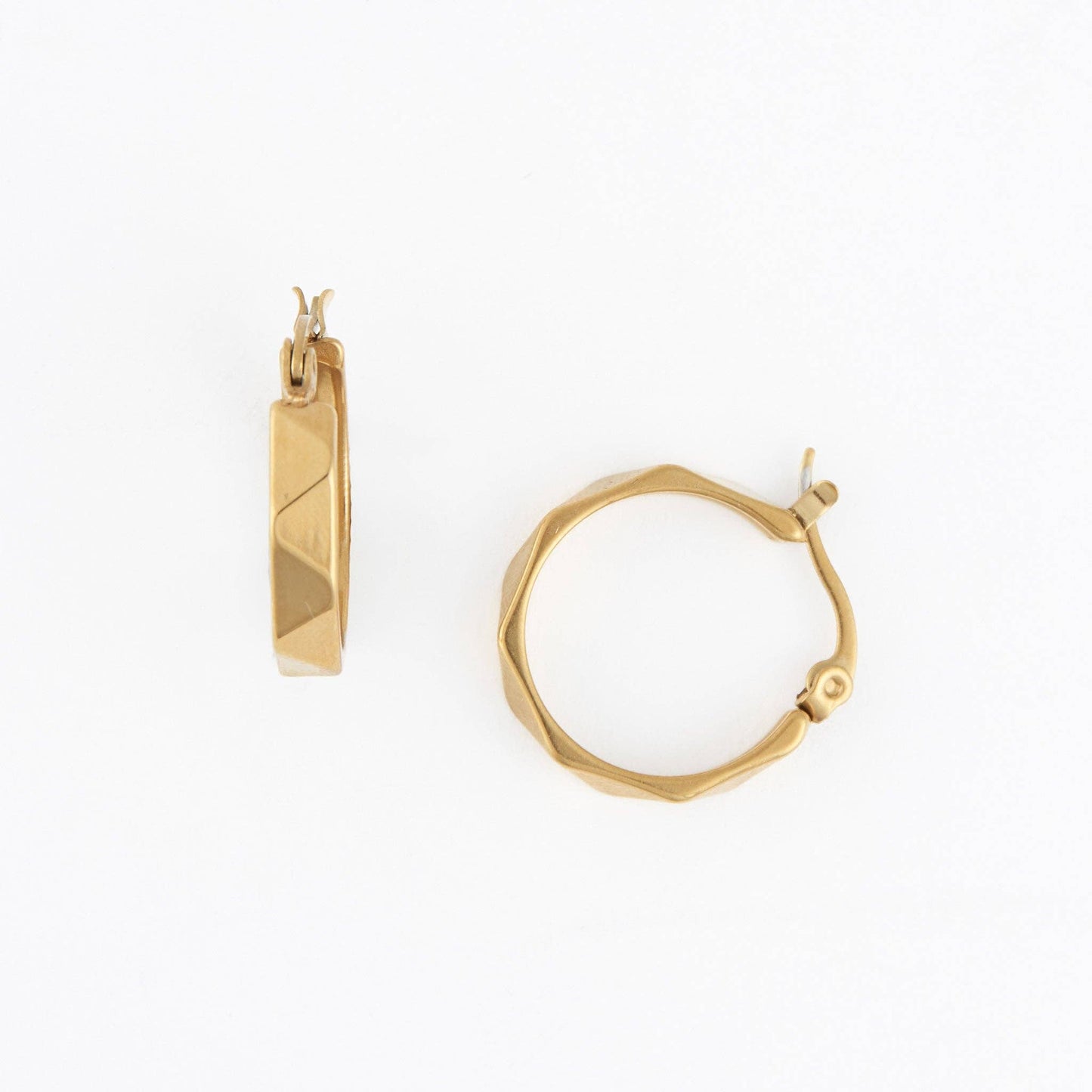 Waterproof Earrings Abstract Hoop