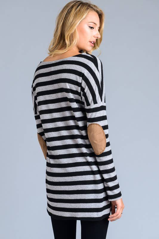 Vanilla Bay Tunic With Elbow Patches