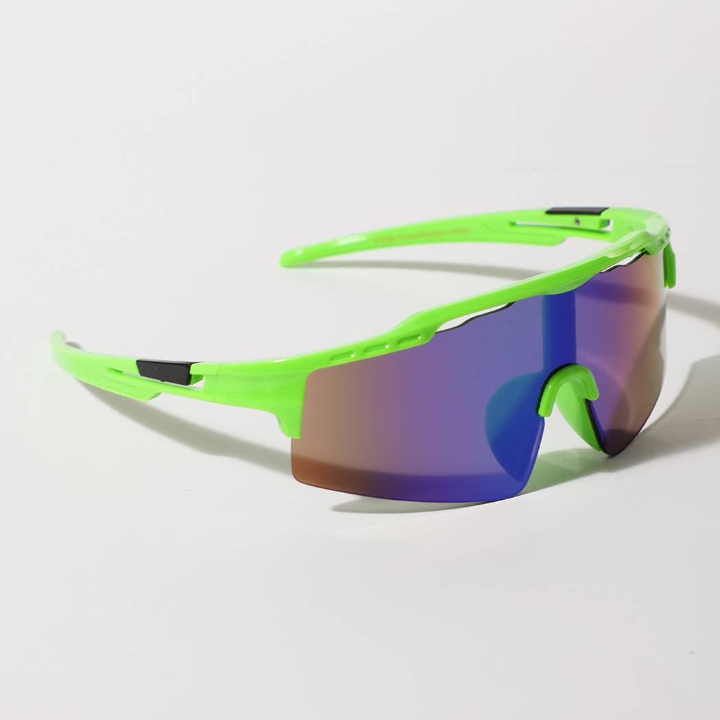 Sport Wraparound Shield Sunglasses