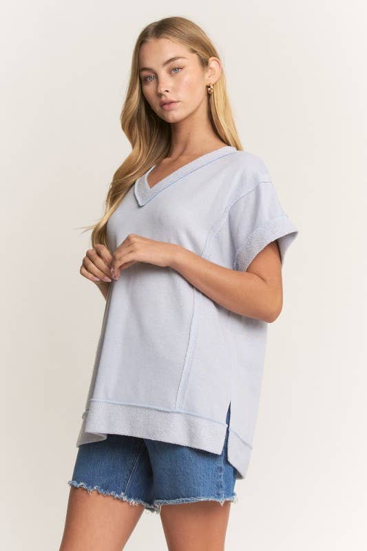 Raw Edge Detail Top