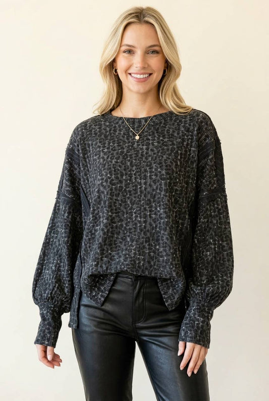 Leopard Print Oversized Top