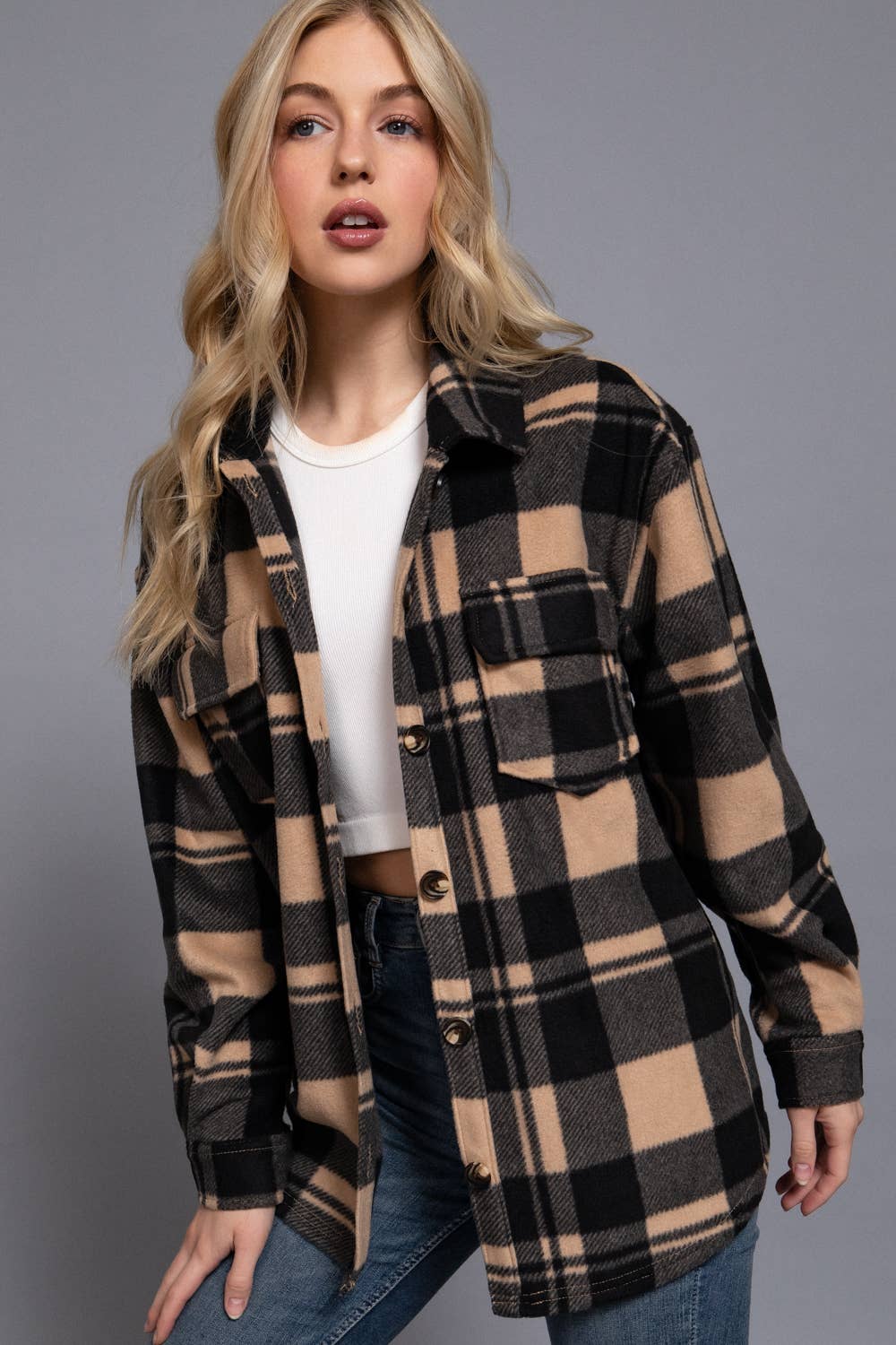 Plaid Fleece Shacket