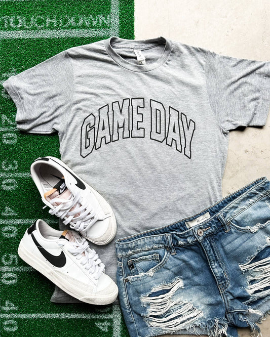 Game Day Varsity Grey Graphic Tee