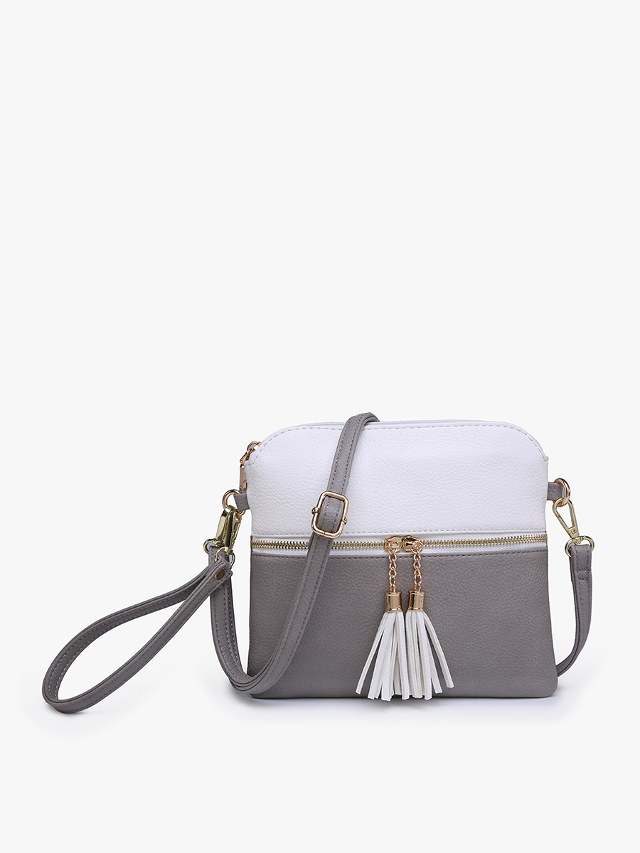 Double Zip Crossbody Bag/Wristlet