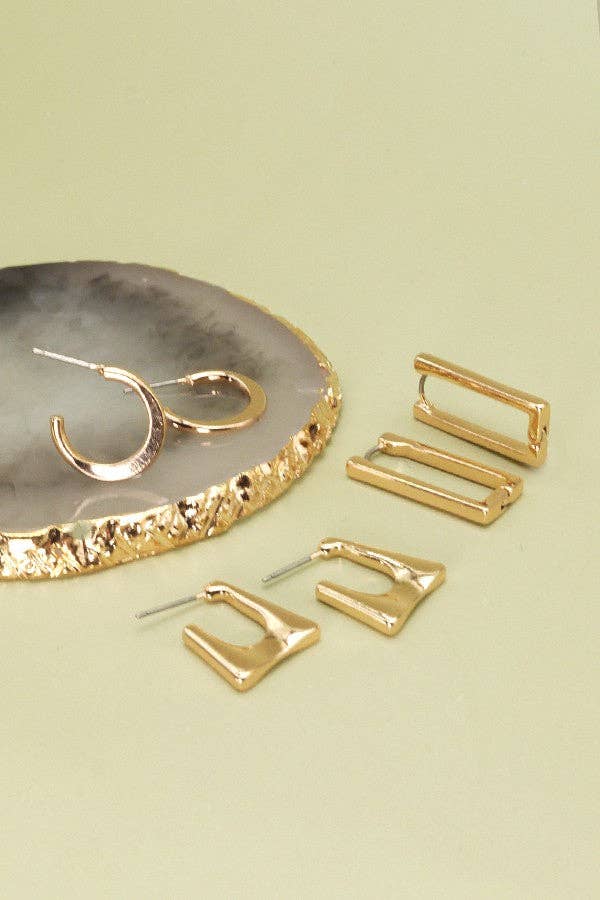 TRIO HOOP EARRING SET