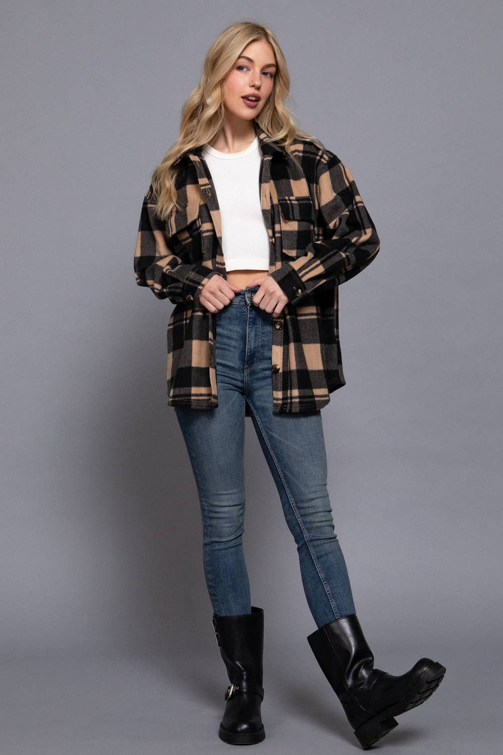 Plaid Fleece Shacket